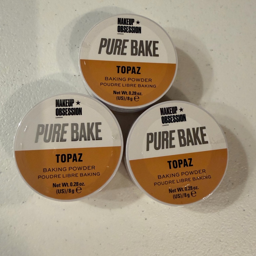 Makeup Obsession Pure Bake Topaz Baking Powder x3
